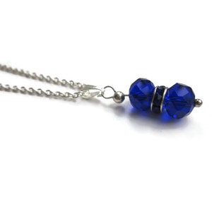 Swarovski necklace, blue necklace, silver necklace, uk seller, blue swarovski crystals image 1