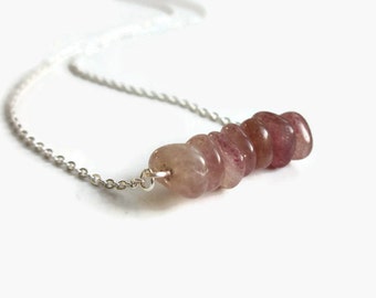 Rose Quartz Hombre necklace, Rose Quartz necklace, Gemstone necklace, necklaces uk, jewellery uk