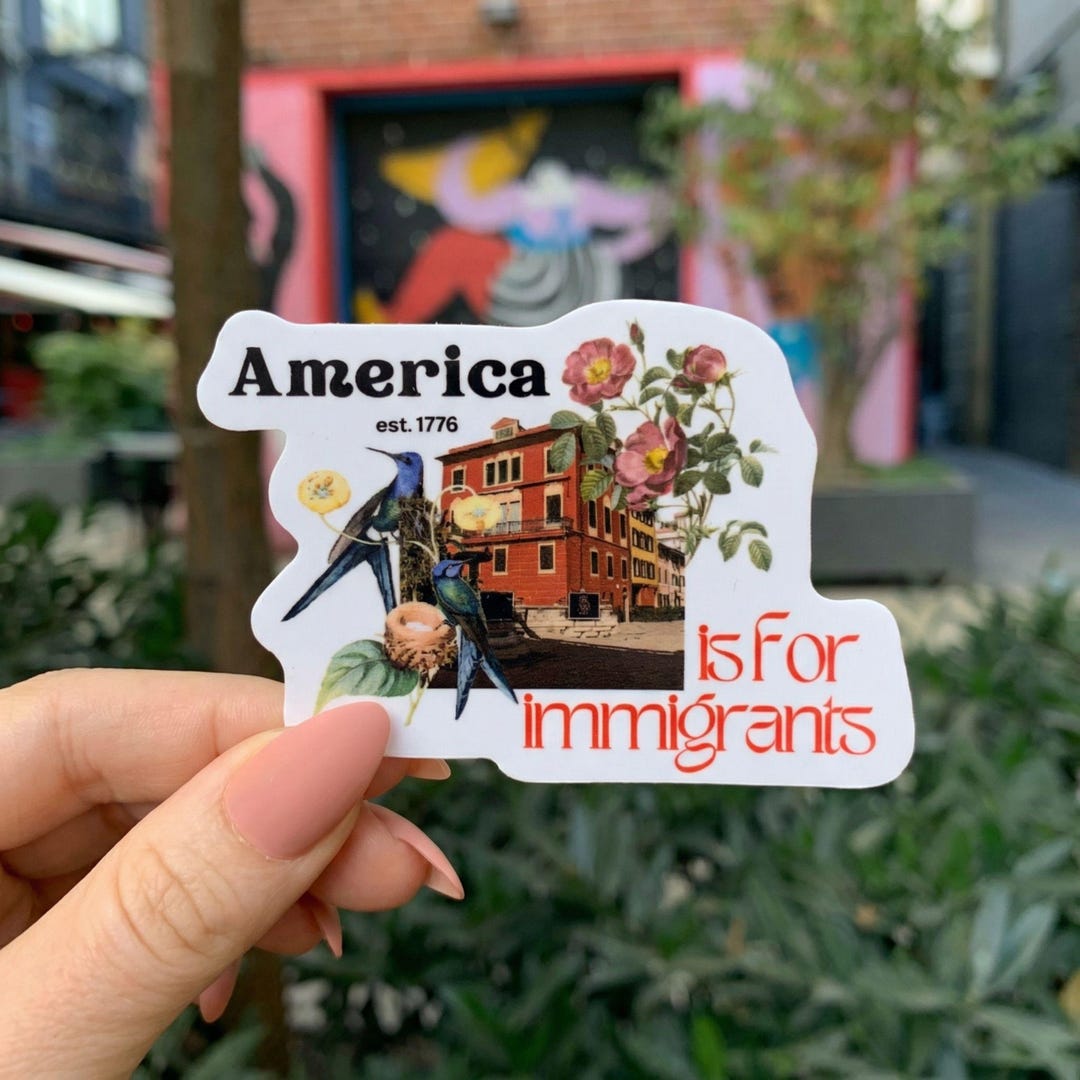 America is for Immigrants Sticker | Inclusive Message Vinyl Decal ...