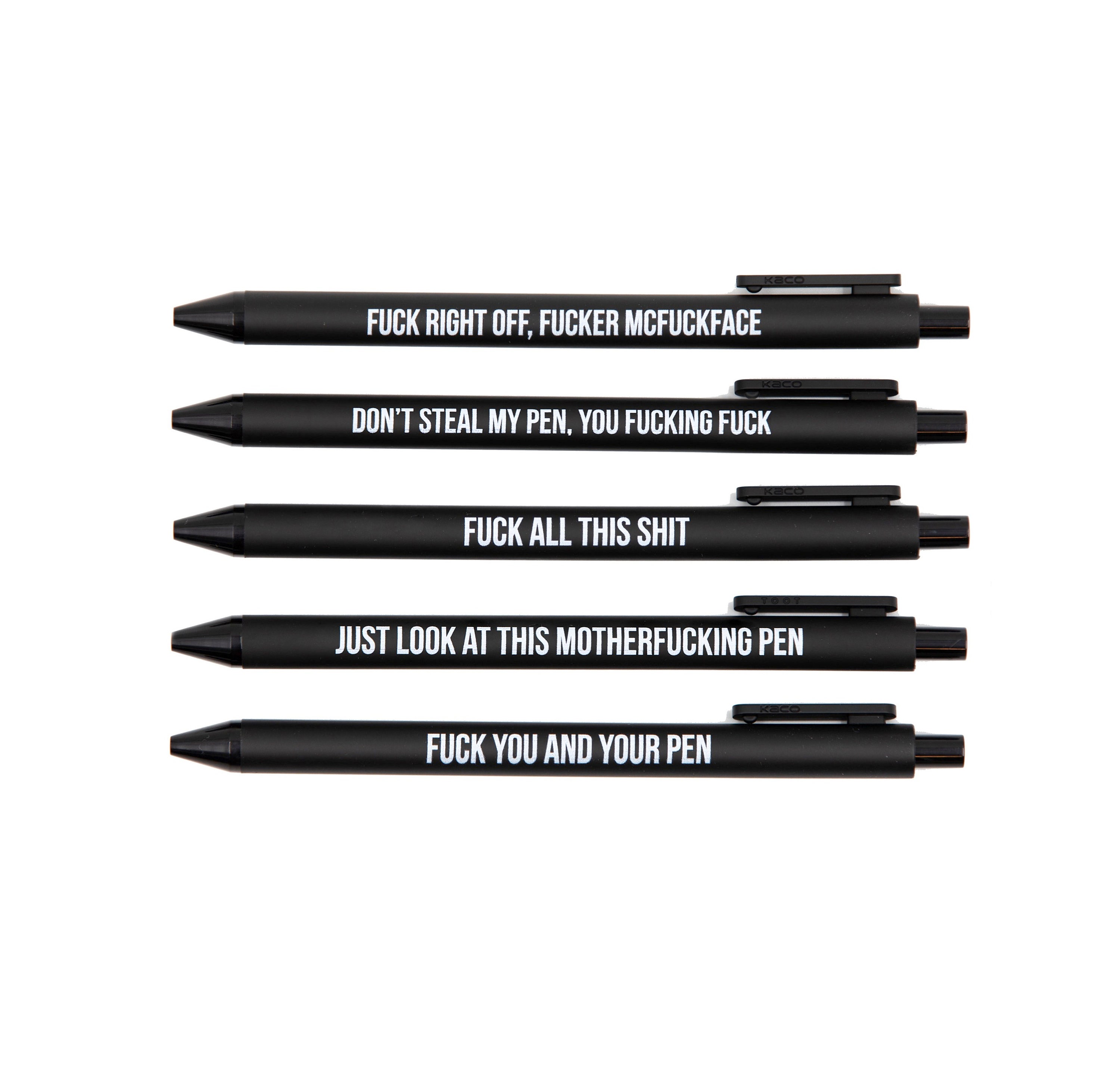 5PCS Offensive Pen MAMA Pen Creative Plastic Negative Pen Shit