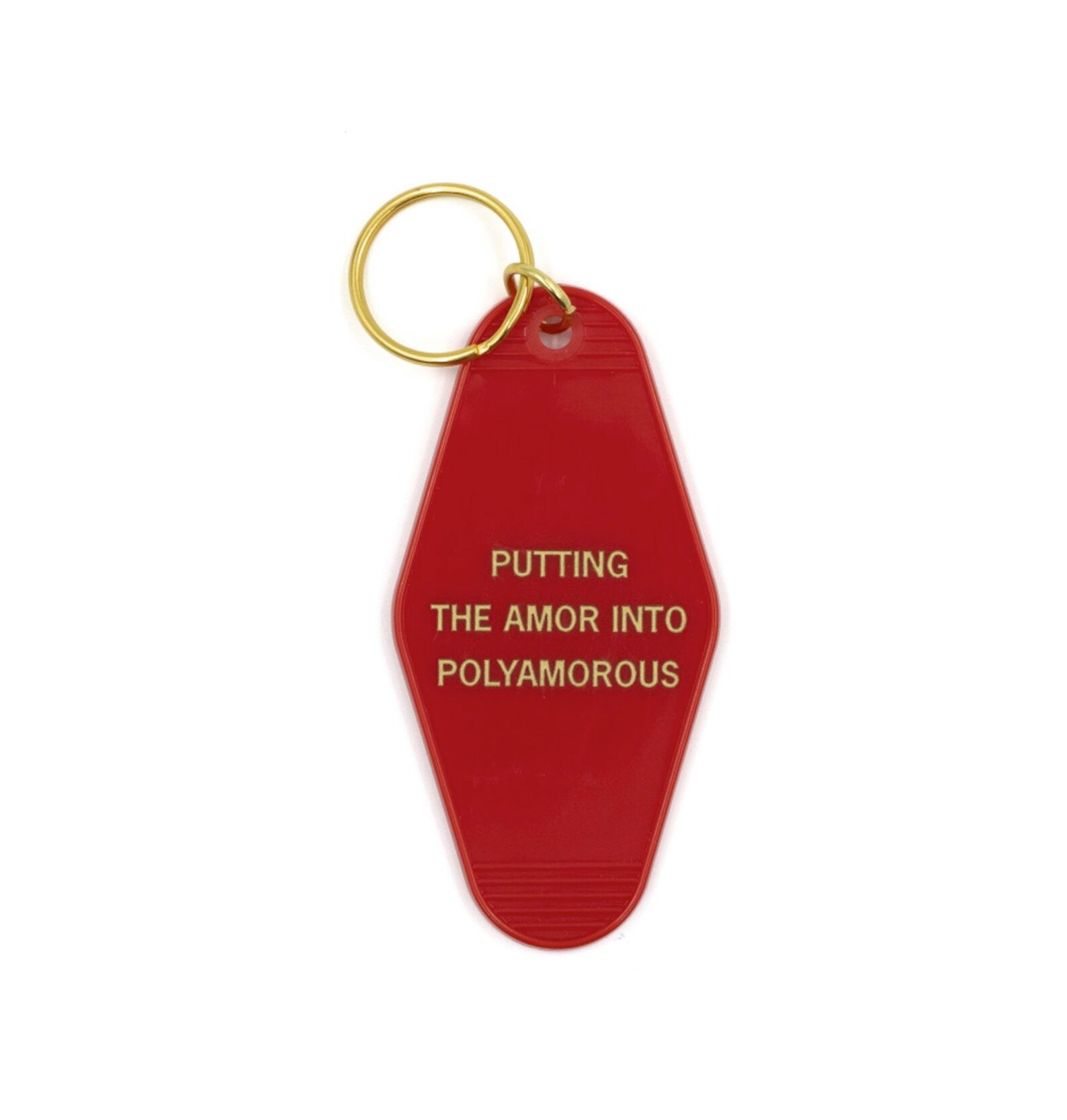 Putting the Amor in Polyamorous Motel Style Keychain in Red - Etsy