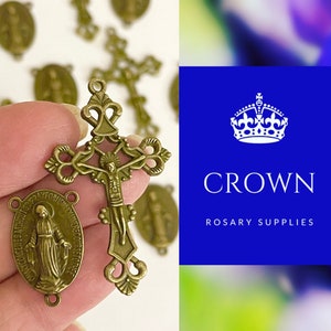 2 PC Rosary Set Bronze Metal