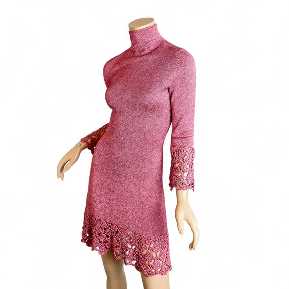1970s Madry Gerrard Metallic Knit Lurex Dress * Small - Etsy