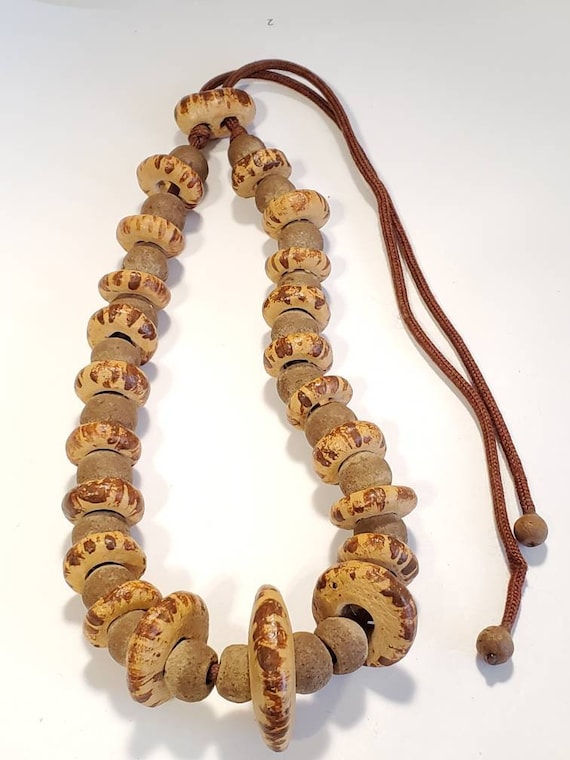 West African Sao Clay Beads Necklace