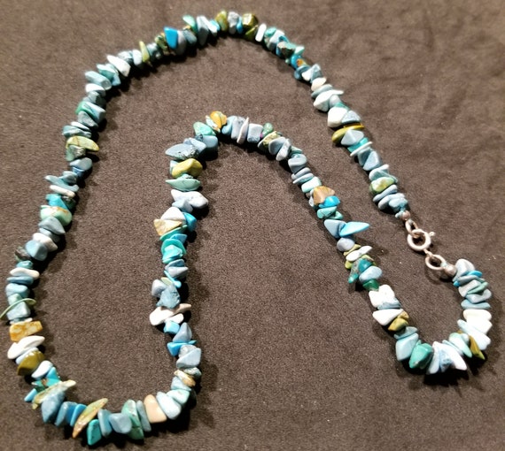 turquoise chip necklace