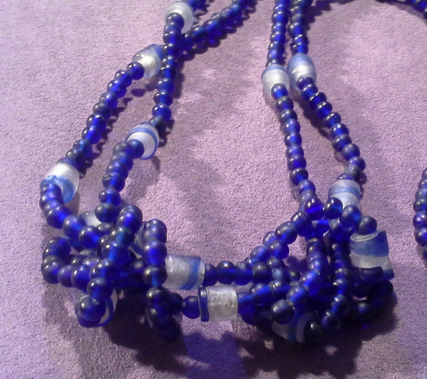 Cobalt Blue Glass Padre Beads