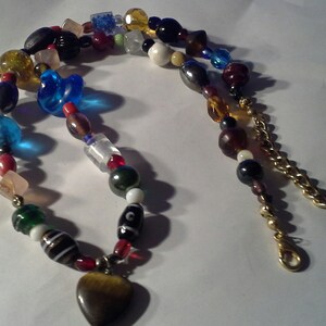 Handcrafted Tiger Eye Venice Italy Hand Blown Necklace