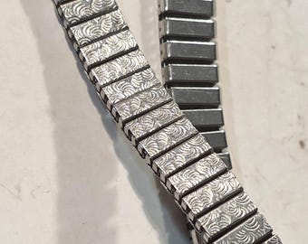 Stainless Steel Flower Print Women's Watchband