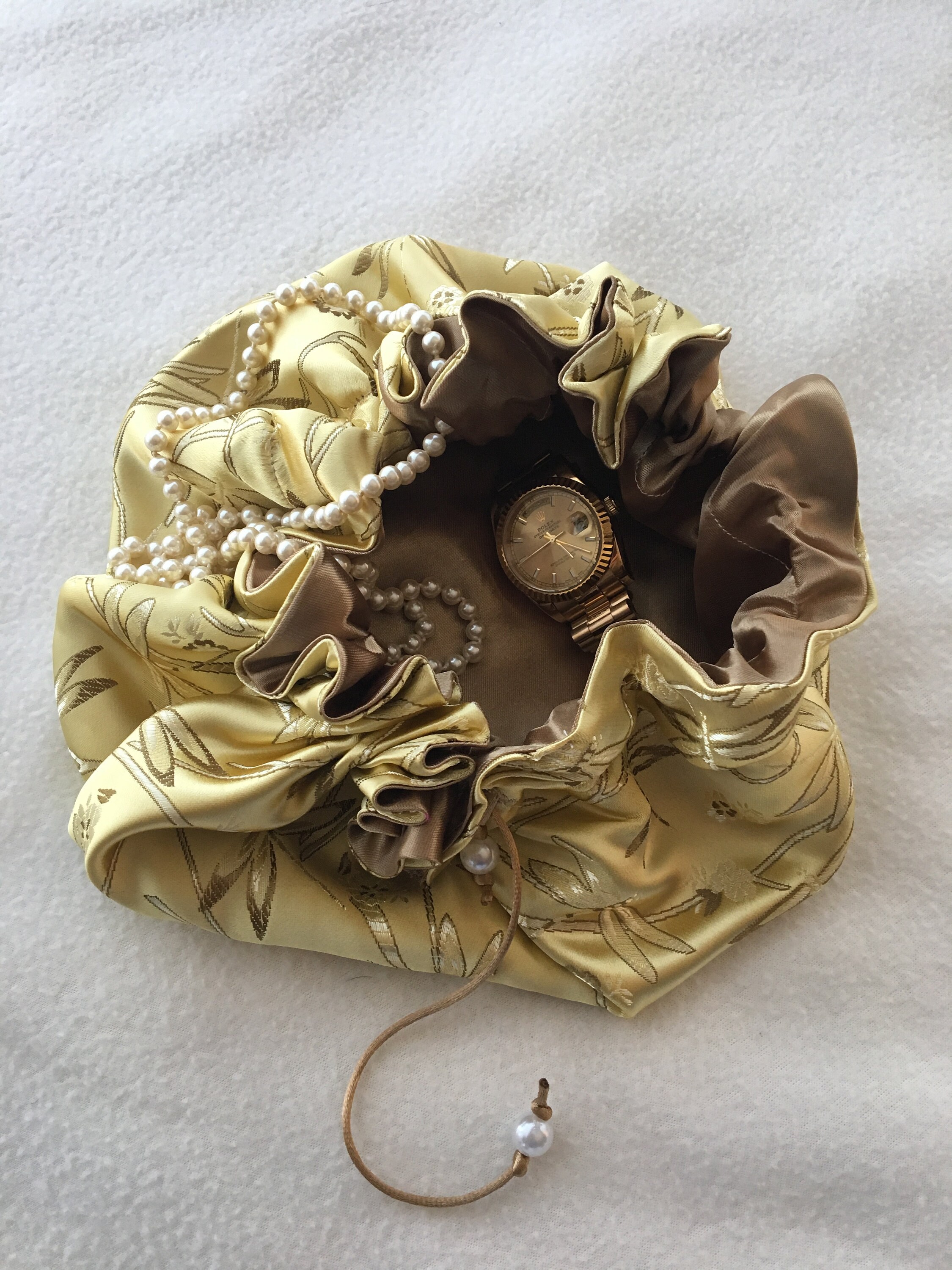 Silk pouchchinese silk brocade jewelry pouch lingerie Etsy