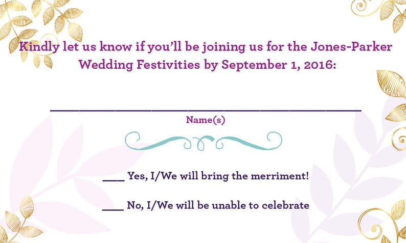PRINTABLE Wedding Invitation Gold Standard Collection