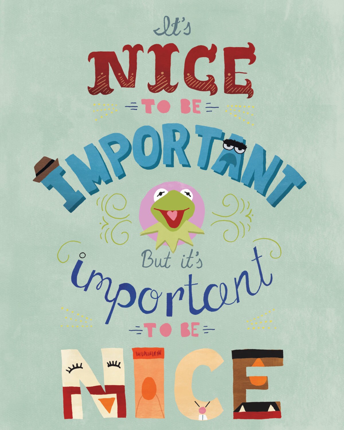 It's nice to be important but it's important to be | Etsy