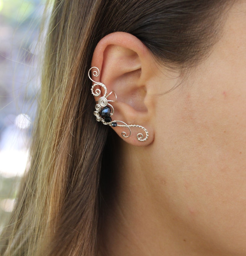 Ear Cuff Piercing Cartilage Chain Earrings Cartilage Earring Etsy