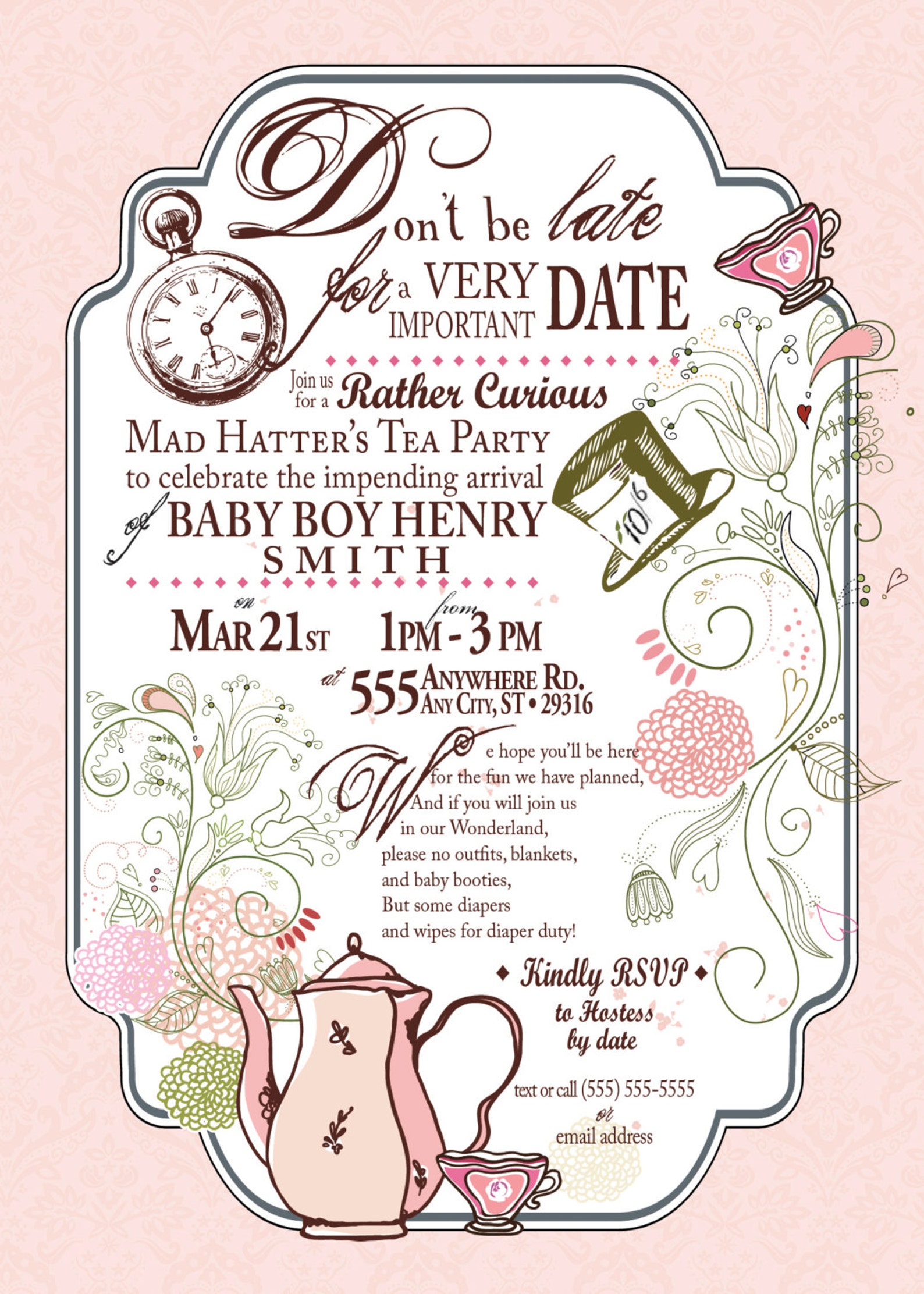 Mad Hatter Tea Party invitation | Etsy
