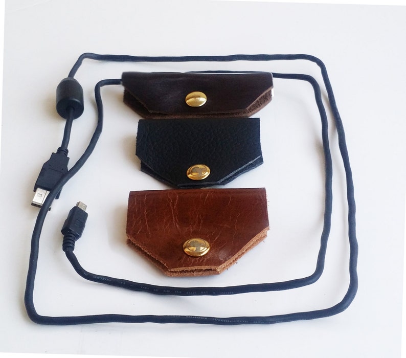 Leather Cord Holders Etsy