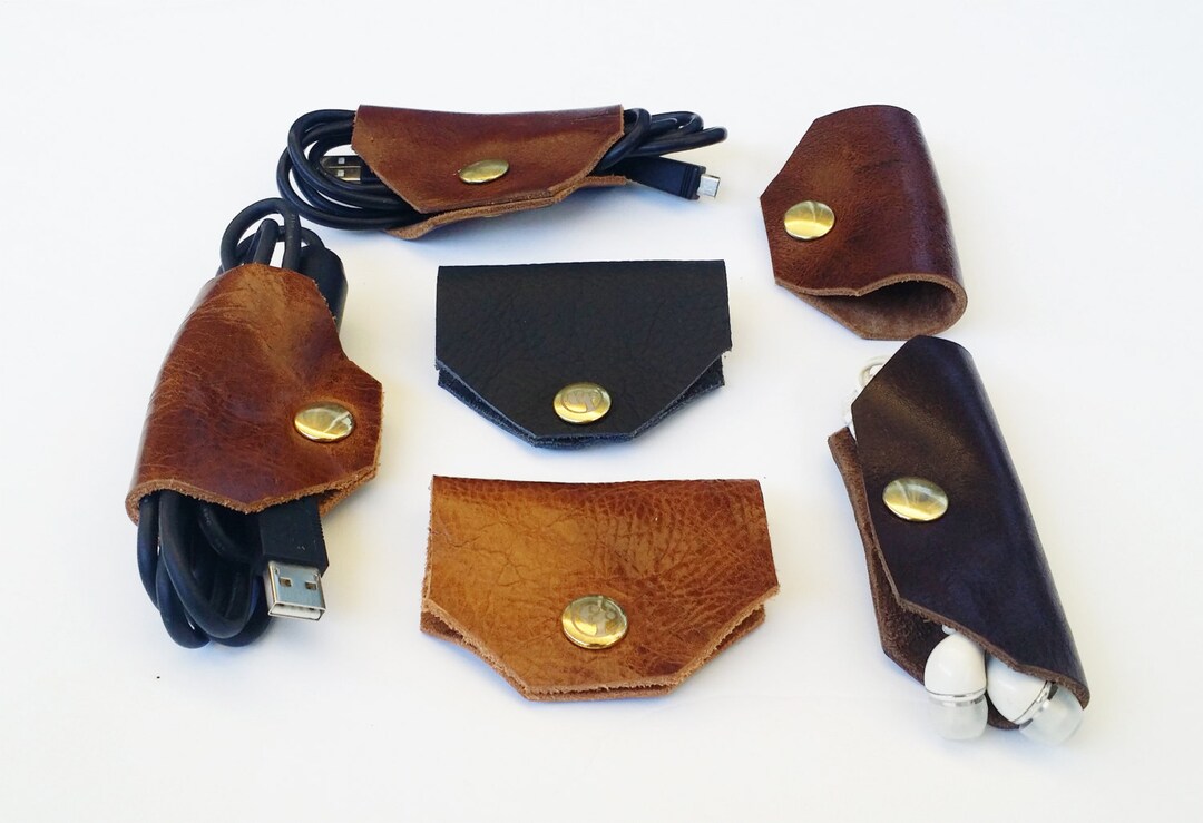 Leather Cord Holders Etsy