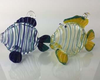 Glass Fish Ornament Etsy