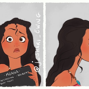 Princess Mugshots - Moana