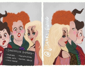 Villain Mugshots - The Sanderson Sisters