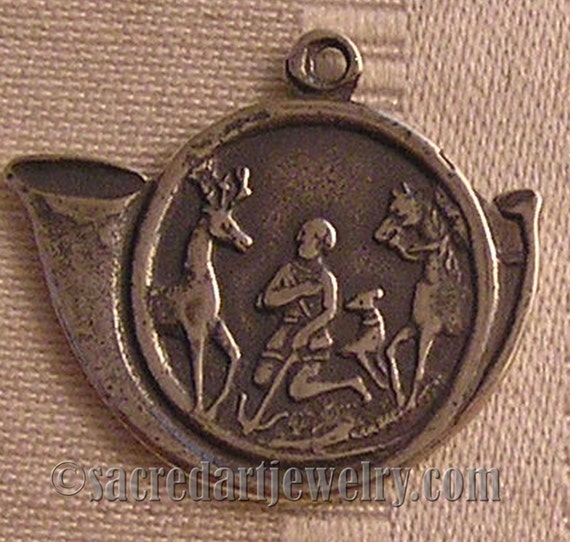 St Hubert Medal Saint Hubert Medal Sterling Silver or True Etsy