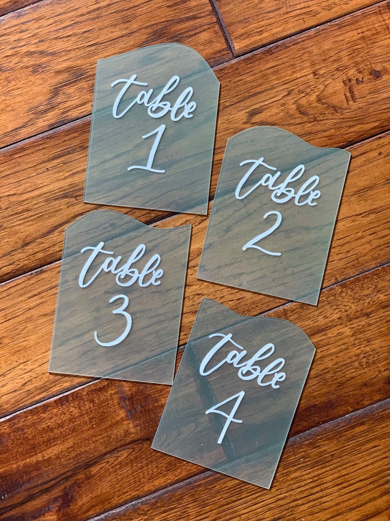 Sea glass table numbers beach wedding decor beach wedding Etsy