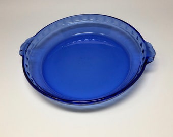 blue pyrex pie dish