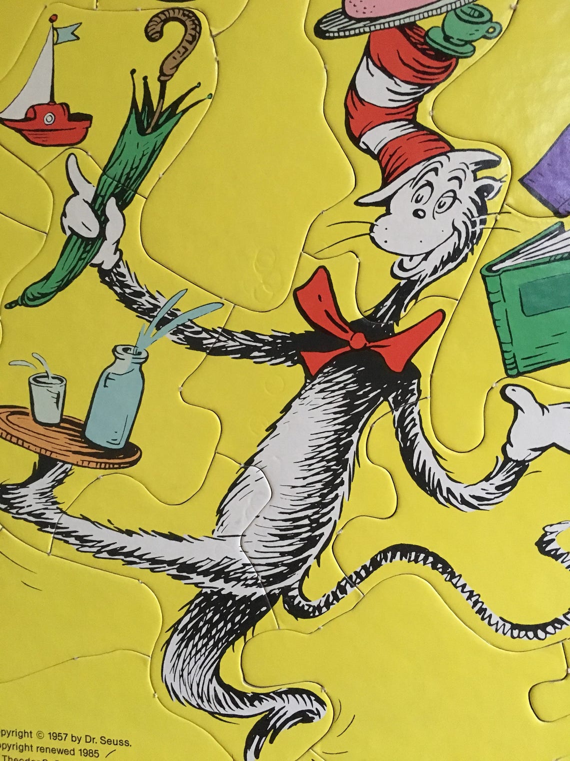 Dr Suess Cat in The Hat Puzzle / Juggling / Balancing / 1985/ Etsy