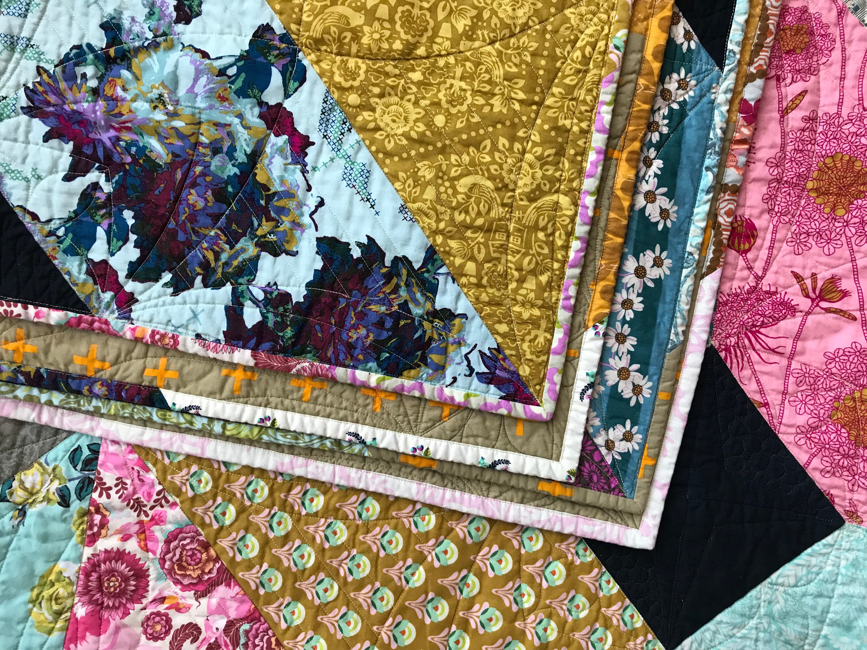 Boho quilt Modern quilt queen size quilt Patchwork quilt Etsy