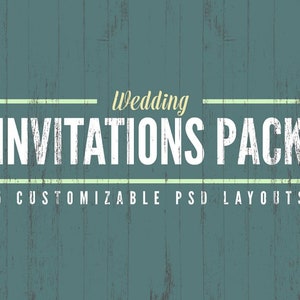 Wedding Invites 5-Pack Templates