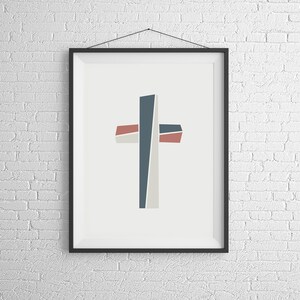 Abstract Cross Digital Print