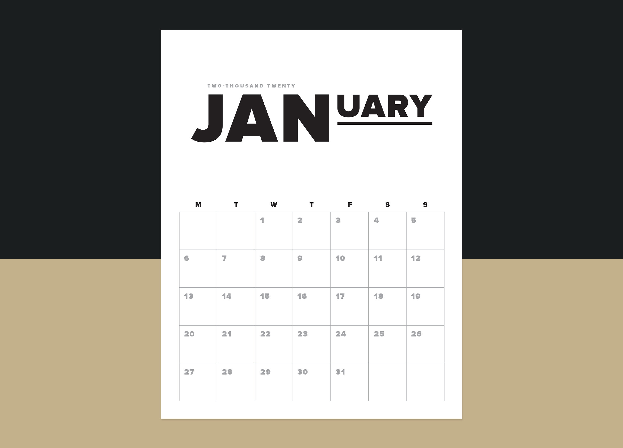 Modern Printable 2020 Calendar With Bonuses! - Etsy