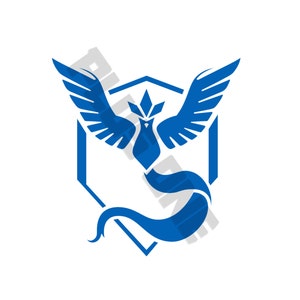 Pokemon Go Team Mystic Vinyl Decal Sticker for Phone, Nintendo, Switch, 3DS, Laptop & Car Window Waterproof Pokémon Go Gaming Decal