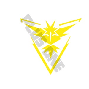 May include: Yellow Team Valor logo on a white background. The logo is a stylized V-shape with a starburst and lightning bolt design. The word "VALOR" is partially visible in gray.