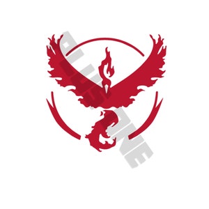 May include: Red and white logo of a mythical bird with flames, inside a circle with a white outline.