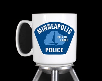 Minneapolis Police Personalized Custom Coffee Mugs & Water Bottles - Thermal Printed - Dishwasher Safe - Handmade by TheGlassyLass