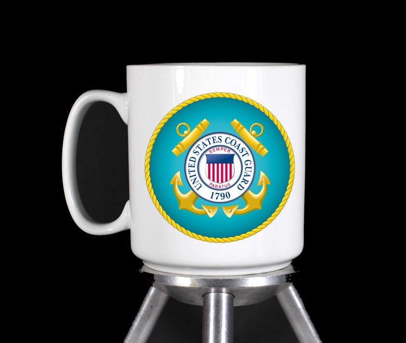 US Coast Guard Personalized Coffee Mug (Dishwasher Safe Thermal Printed) - Handmade by TheGlassyLass TheGlassyLass.Etsy.com