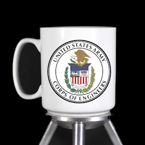 US Army Corps of Engineers Personalized Coffee Mug (Dishwasher Safe Thermal Printed) - Handmade by TheGlassyLass