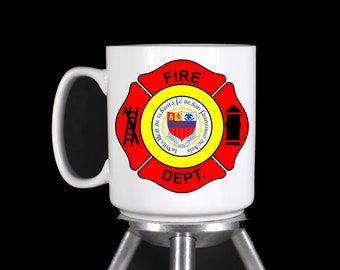 Santa Fe New Mexico Fire Department - Thermal Printed Dishwasher Safe Coffee Mugs. And Water Bottles - Handmade by TheGlassyLass