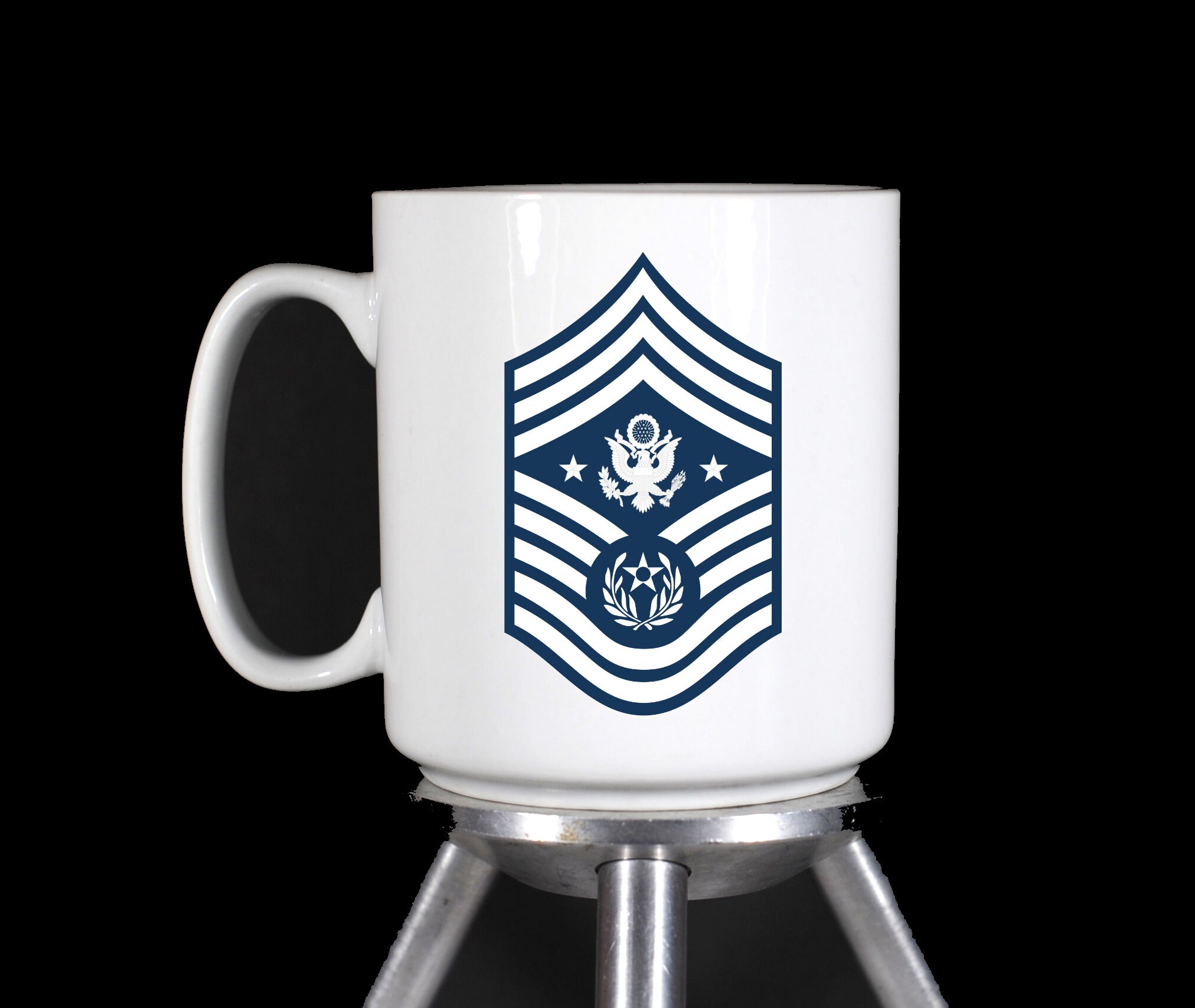 Chief Master Sergeant of the Air Force (E-9) Personalized Coffee Mug  (Dishwasher Safe Thermal Printed Ceramic) - Handmade by TheGlassyLass