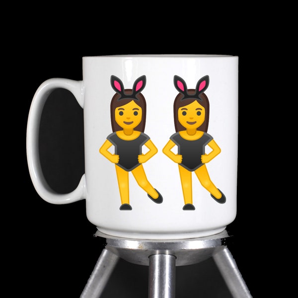Twins Emoji - Personalized Coffee Mugs (Dishwasher Safe Thermal Printed) - Handmade by TheGlassyLass