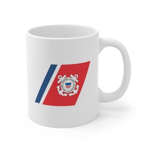 Coast Guard Hull Crest Coffee Mug Double Sided White Ceramic 11oz by TheGlassyLass image 4