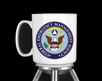 FEMA Federal Emergency Management Agency Personalized Coffee Mug (Dishwasher Safe Thermal Printed Ceramic) - Handmade by TheGlassyLass