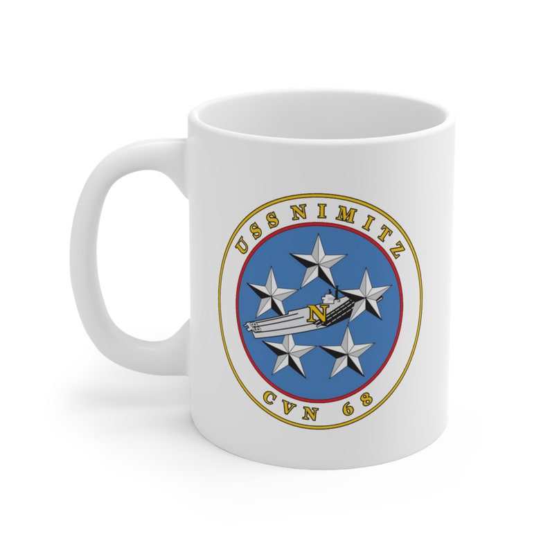 USS Nimitz Coffee Mug Double Sided White Ceramic 11oz by TheGlassyLass image 4