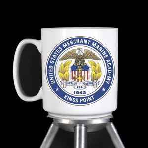 US Merchant Marine Academy - Dishwasher Safe Thermal Printed Ceramic Coffee Mugs and Shot Glasses - Handmade by TheGlassyLass
