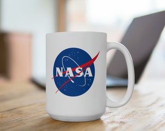 NASA Seal Coffee Mug - Double Sided White Ceramic 15oz by TheGlassyLass