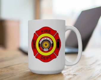 El Paso Fire Department Coffee Mug - Double Sided White Ceramic 15oz by TheGlassyLass