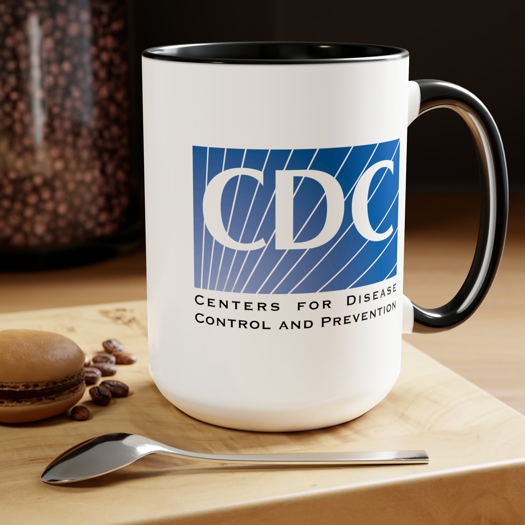 Center for Disease Control Dishwasher Safe Thermal Printed Coffee Mugs,  Shot Glasses, and Water Bottles Handmade by Theglassylass 