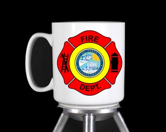 Santa Ana Fire Department - Thermal Printed Dishwasher Safe Coffee Mugs. And Water Bottles - Handmade by TheGlassyLass