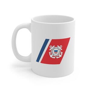 Coast Guard Hull Crest Coffee Mug Double Sided White Ceramic 11oz by TheGlassyLass image 2
