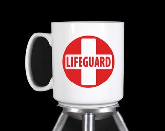 Custom Lifeguard - Personalized Coffee Mugs & Water Bottles (Thermal Printed Dishwasher Safe) - Handmade by TheGlassyLass