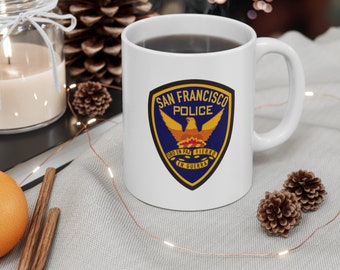 San Francisco Police Coffee Mug - Double Sided White Ceramic 11oz by TheGlassyLass